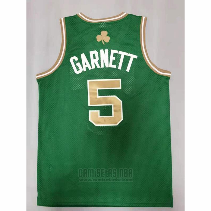 Camiseta Boston Celtics Kevin Garnett #5 Mitchell & Ness 2007-08 Verde